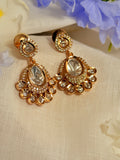 Vihana Polki Kundan Drop Earrings – Gold Finish Traditional Statement Earrings - Vihana Polki Kundan Drop Earrings – Gold Finish Traditional Statement Earrings (1)