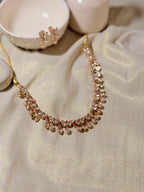 Butterfly Polki Kundan Choker Set with Earrings – Rosegold Finish - Ruby (1)