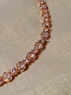 Classic Round Polki Kundan Choker Necklace Set with Floral Earrings – Rose Gold Finish - Classic Round Polki Kundan Choker Necklace Set with Floral Earrings – Rose Gold Finish (3)