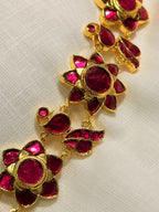 Vamika Jadau Peacock Choker Set - Ruby (2)