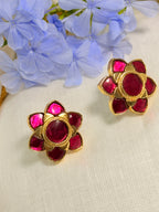 Vamika Jadau Peacock Choker Set - Ruby (3)