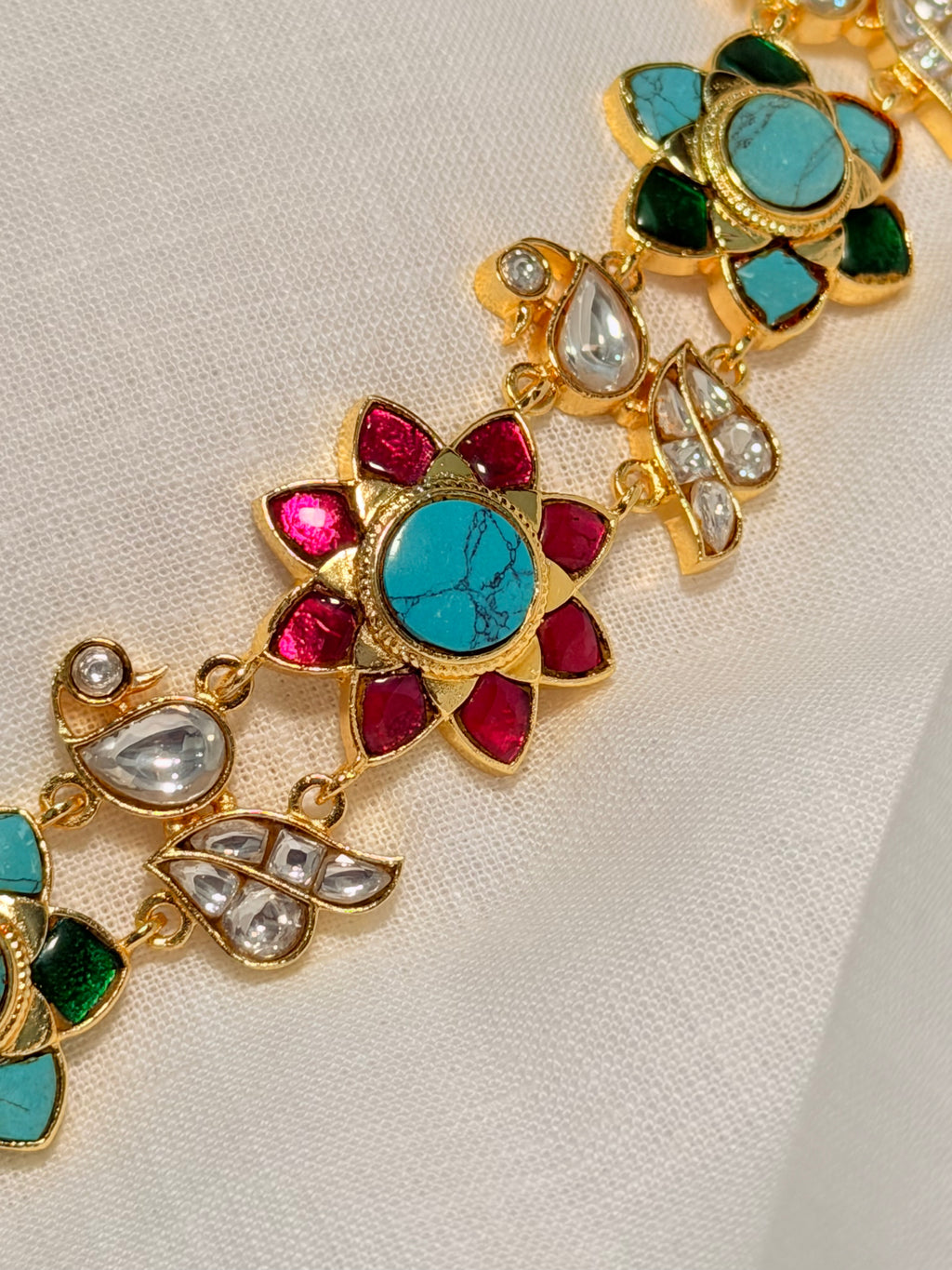 Vamika Jadau Peacock Choker Set - Multicolour (2)