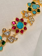 Vamika Jadau Peacock Choker Set - Multicolour (2)