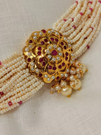Sylvara Jadau Pearl Heritage Choker Set - Ruby (2)