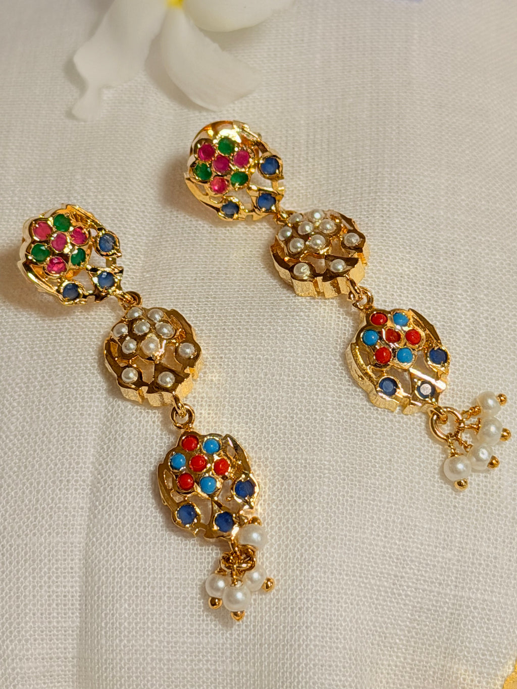 Lunara Jadau Floral Pearl Choker Set - Lunara Jadau Floral Pearl Choker Set (3)