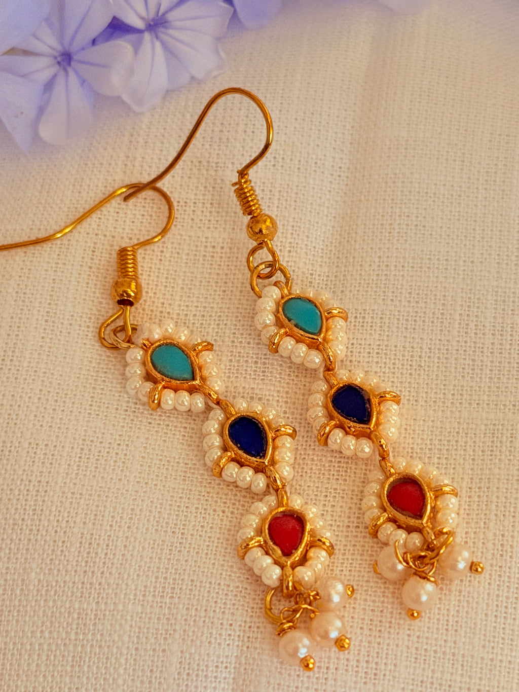 Aurelia Pearl Teardrop Necklace Set - Multicolour (3)