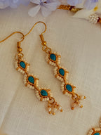 Aurelia Pearl Teardrop Necklace Set - Turquoise (3)