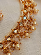Elaria Heart Pearl Necklace Set - White (2)