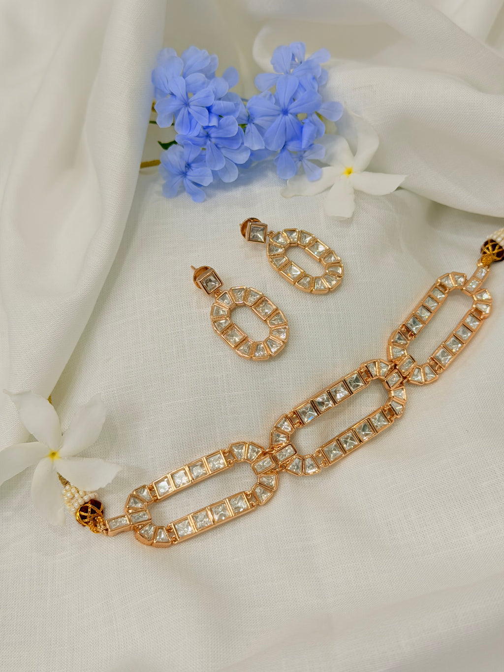 Nimue Geometric Polki Link Choker Set - Nimue Geometric Polki Link Choker Set (1)