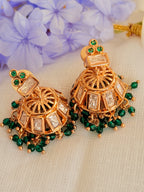 Nyra Baguette Necklace Set - Emerald (3)