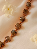 Astera Convertible Gemstone Bracelet Choker - Grey (2)