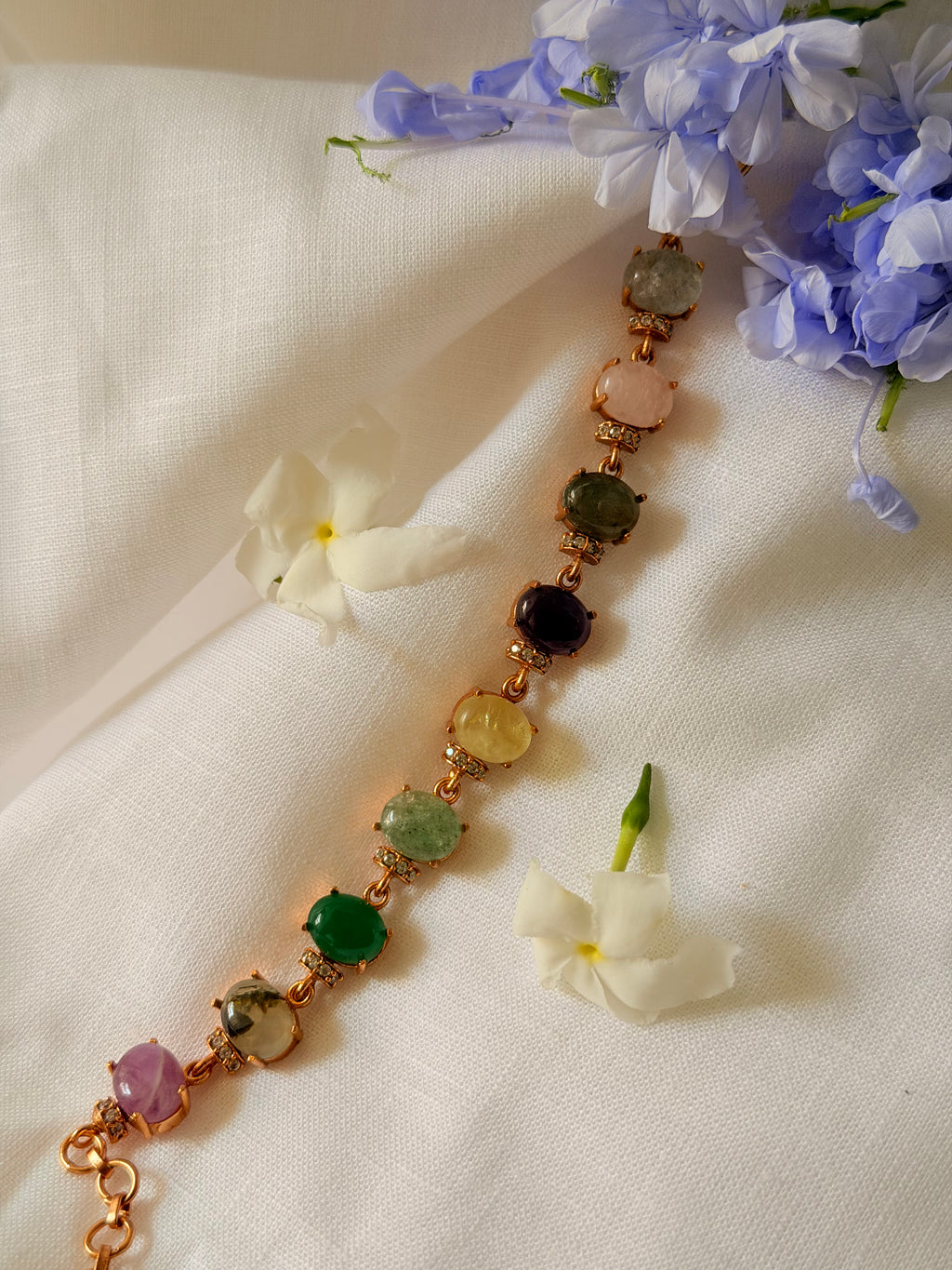 Astera Convertible Gemstone Bracelet Choker - Multi (1)