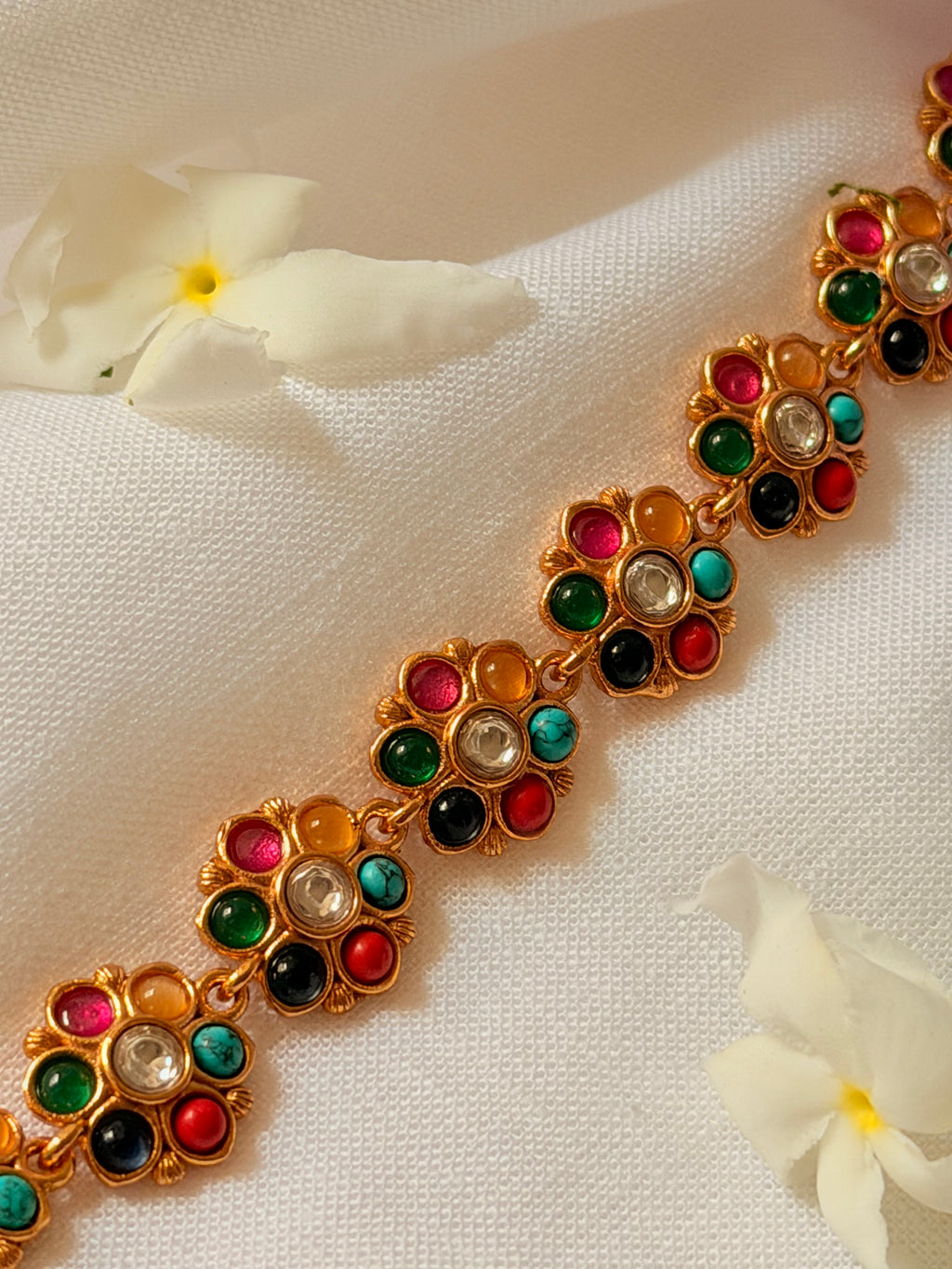 Marisca Convertible Floral Bracelet Choker - Multi (1)