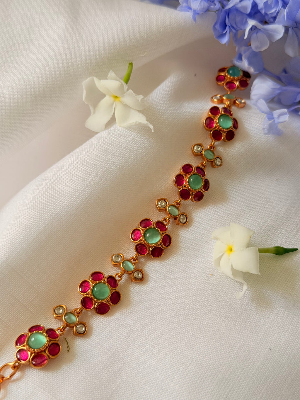 Aveline Convertible Floral Bracelet Choker - Aveline Convertible Floral Bracelet Choker (2)