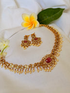 Vaidehi Emerald Bridal Choker Set - Red (1)