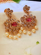 Vaidehi Emerald Bridal Choker Set - Red (3)