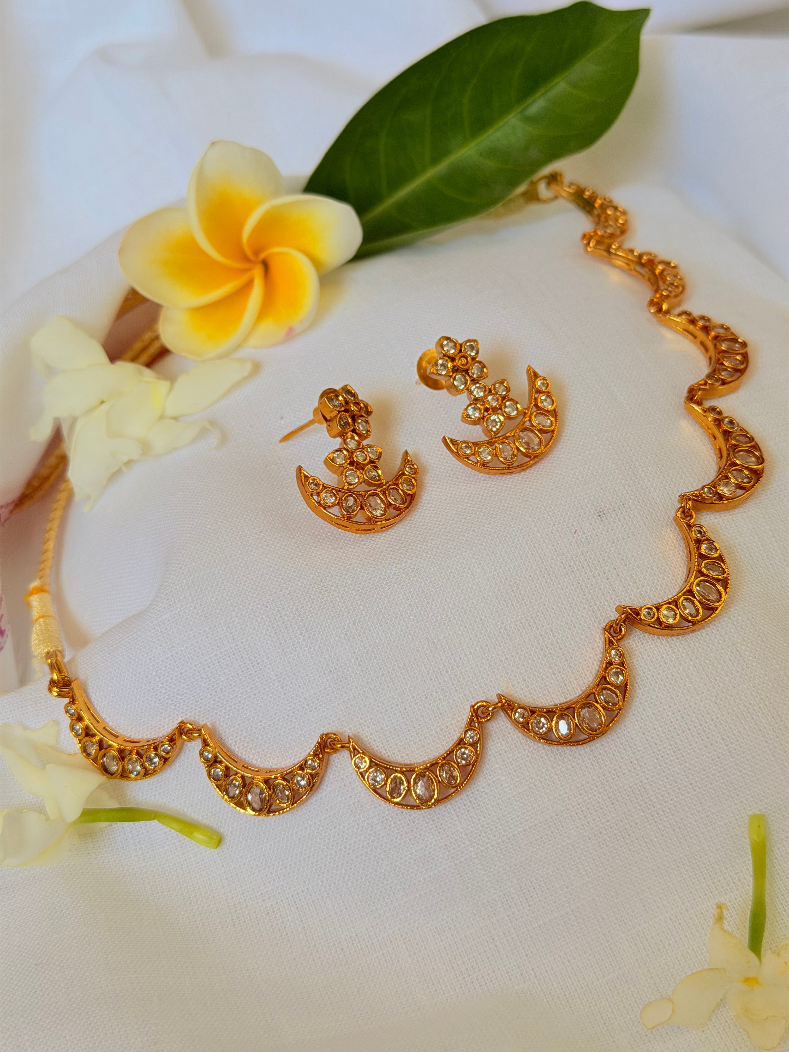 Chandrika Crescent AD Choker Set - Chandrika Crescent AD Choker Set (1)