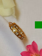 Zoya Jadau Hoop Earrings - Clear Polki (2)