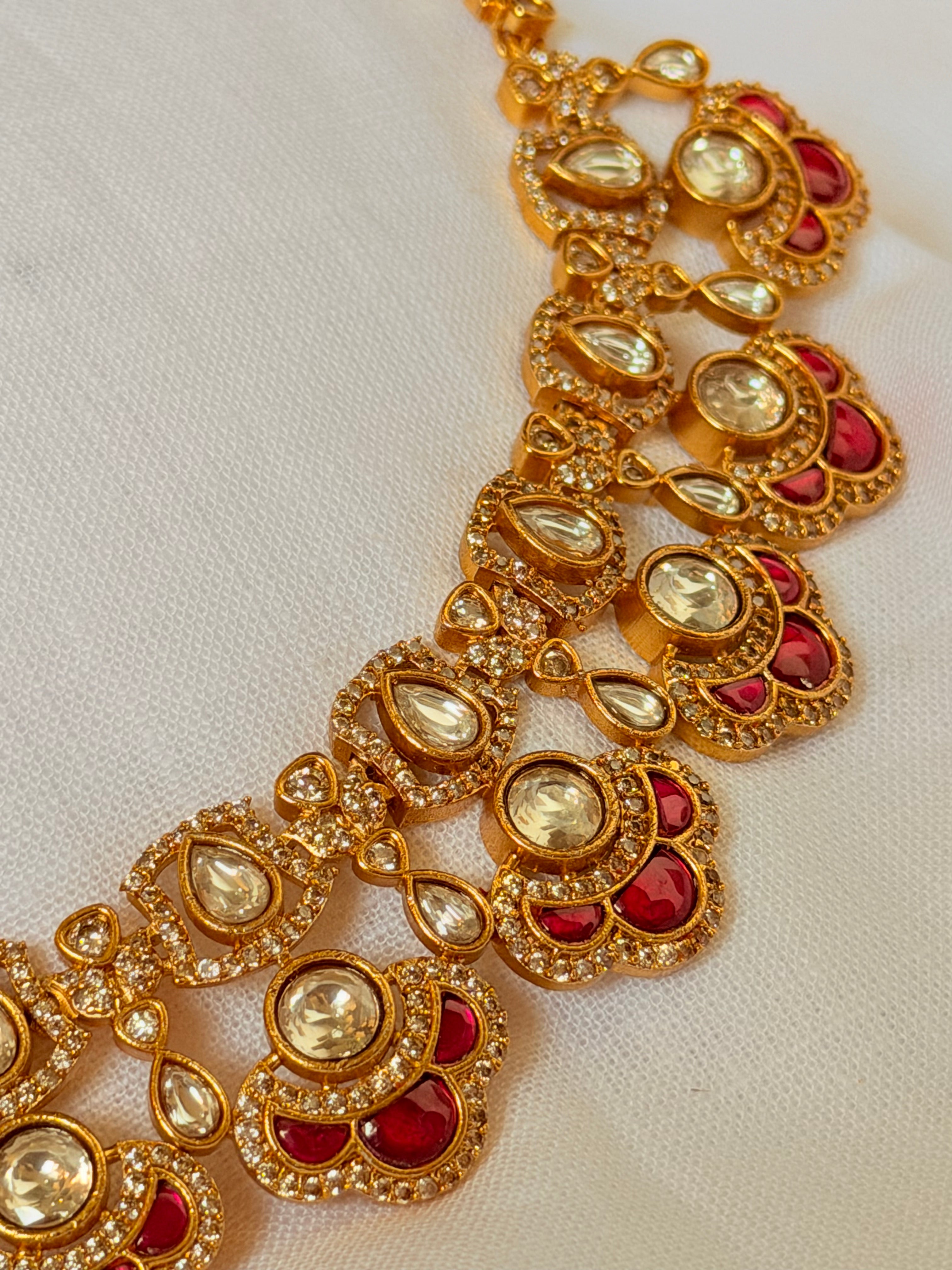 Mrinalini Jadau Choker Necklace Set - Mrinalini Jadau Choker Necklace Set (2)
