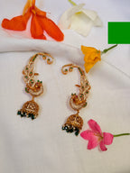 Mayuri Ear Cuff AD Jhumkas - Mayuri Ear Cuff AD Jhumkas (1)
