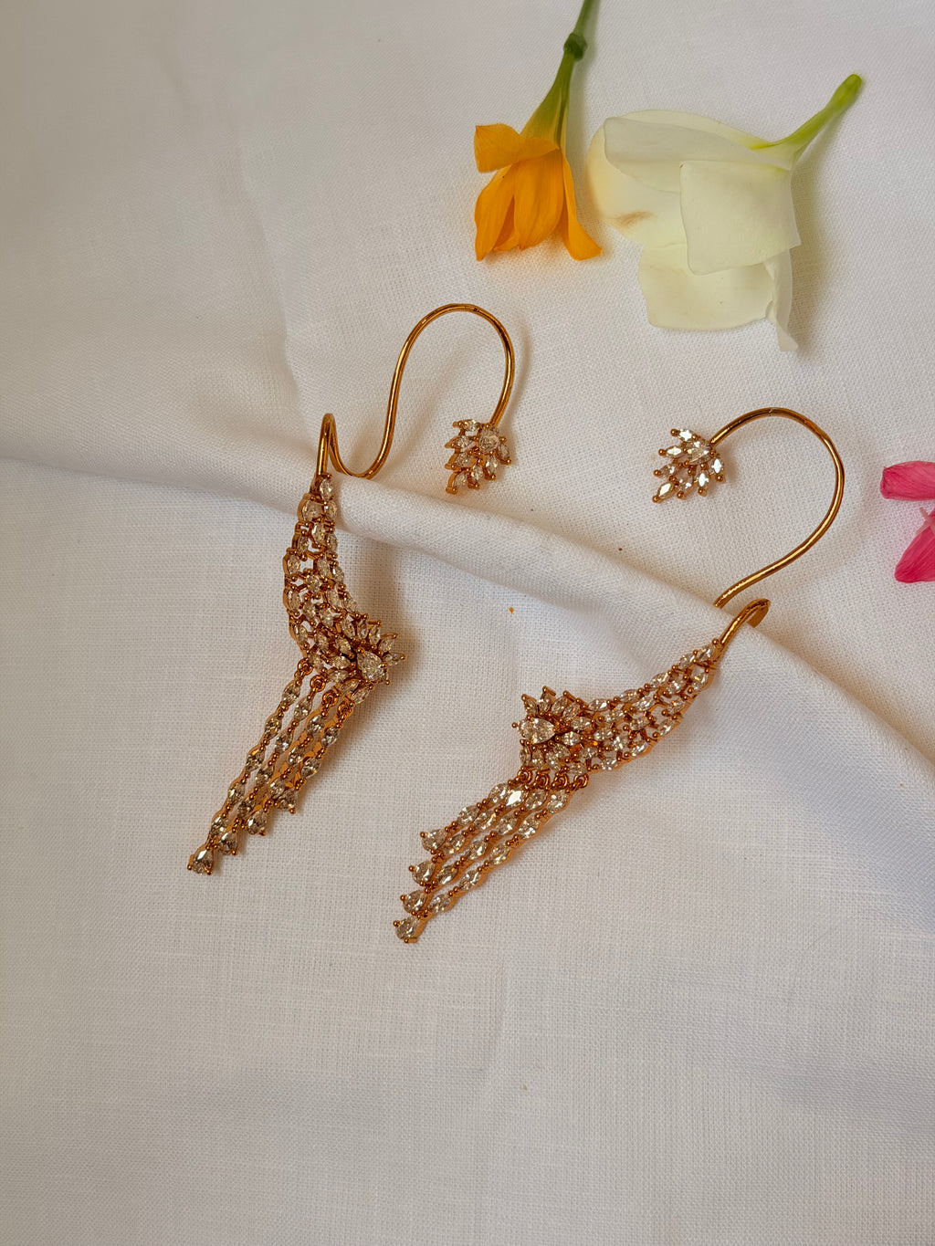 Celeste Ear Cuff Dangler Earrings - Celeste Ear Cuff Dangler Earrings (1)