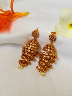 Anvitha Antique Yadi Cascade Jhumkas - Anvitha Antique Yadi Cascade Jhumkas (1)