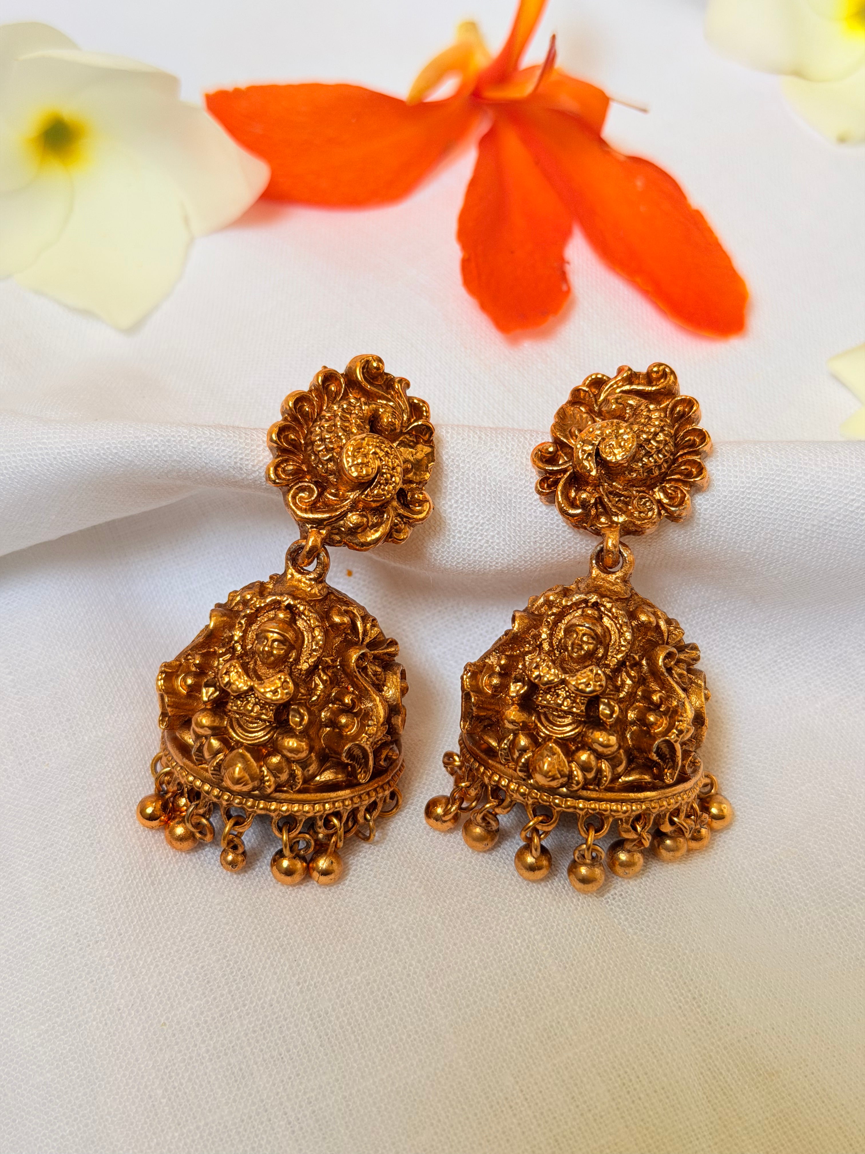 Rajarajeshwari Heritage Temple Jhumkas - Rajarajeshwari Heritage Temple Jhumkas (2)