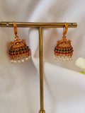 Madhurima Navaratna Temple Jhumkas - Madhurima Navaratna Temple Jhumkas (1)