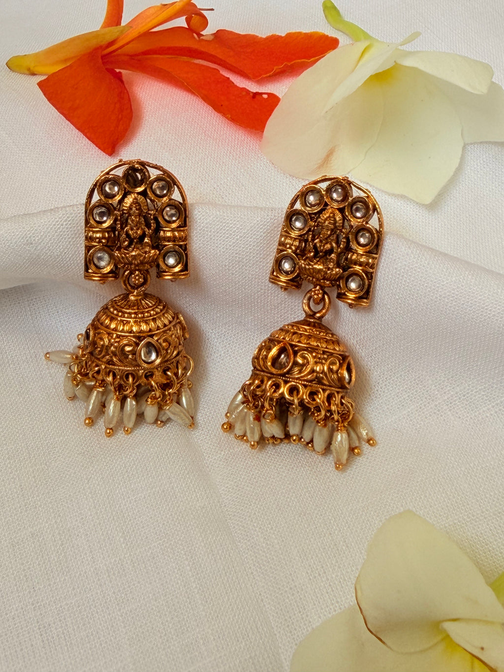 Aaratrika Lakshmi Temple Jhumkas - Aaratrika Lakshmi Temple Jhumkas (1)