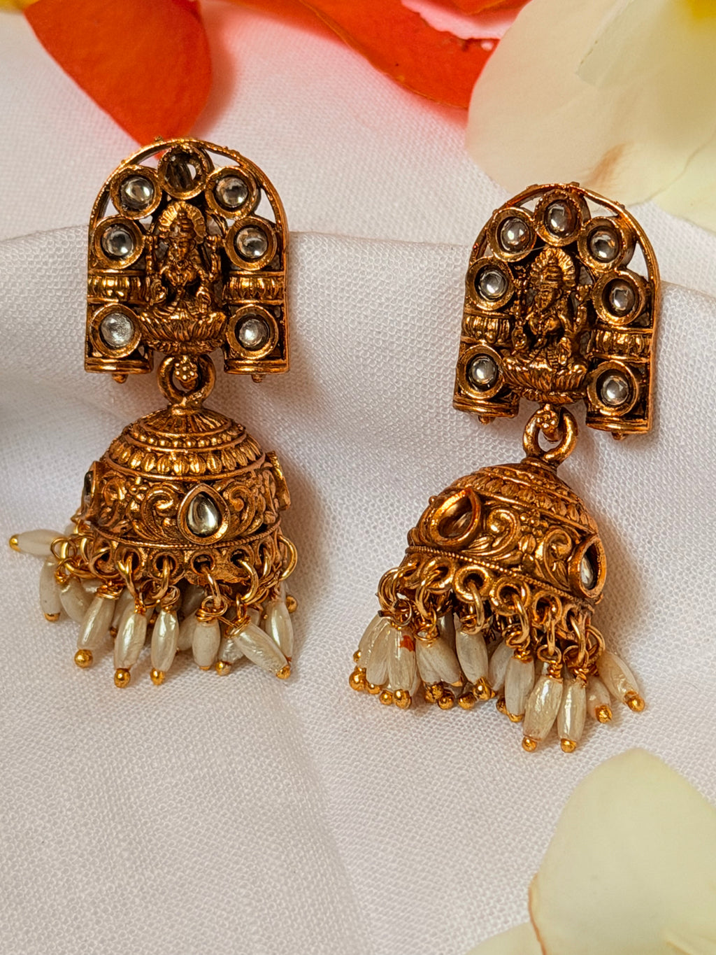 Aaratrika Lakshmi Temple Jhumkas - Aaratrika Lakshmi Temple Jhumkas (2)