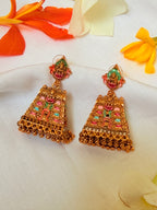 Sannidhi Temple Gopuram Statement Earrings - Sannidhi Temple Gopuram Statement Earrings (1)
