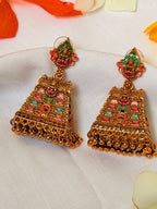 Sannidhi Temple Gopuram Statement Earrings - Sannidhi Temple Gopuram Statement Earrings (2)