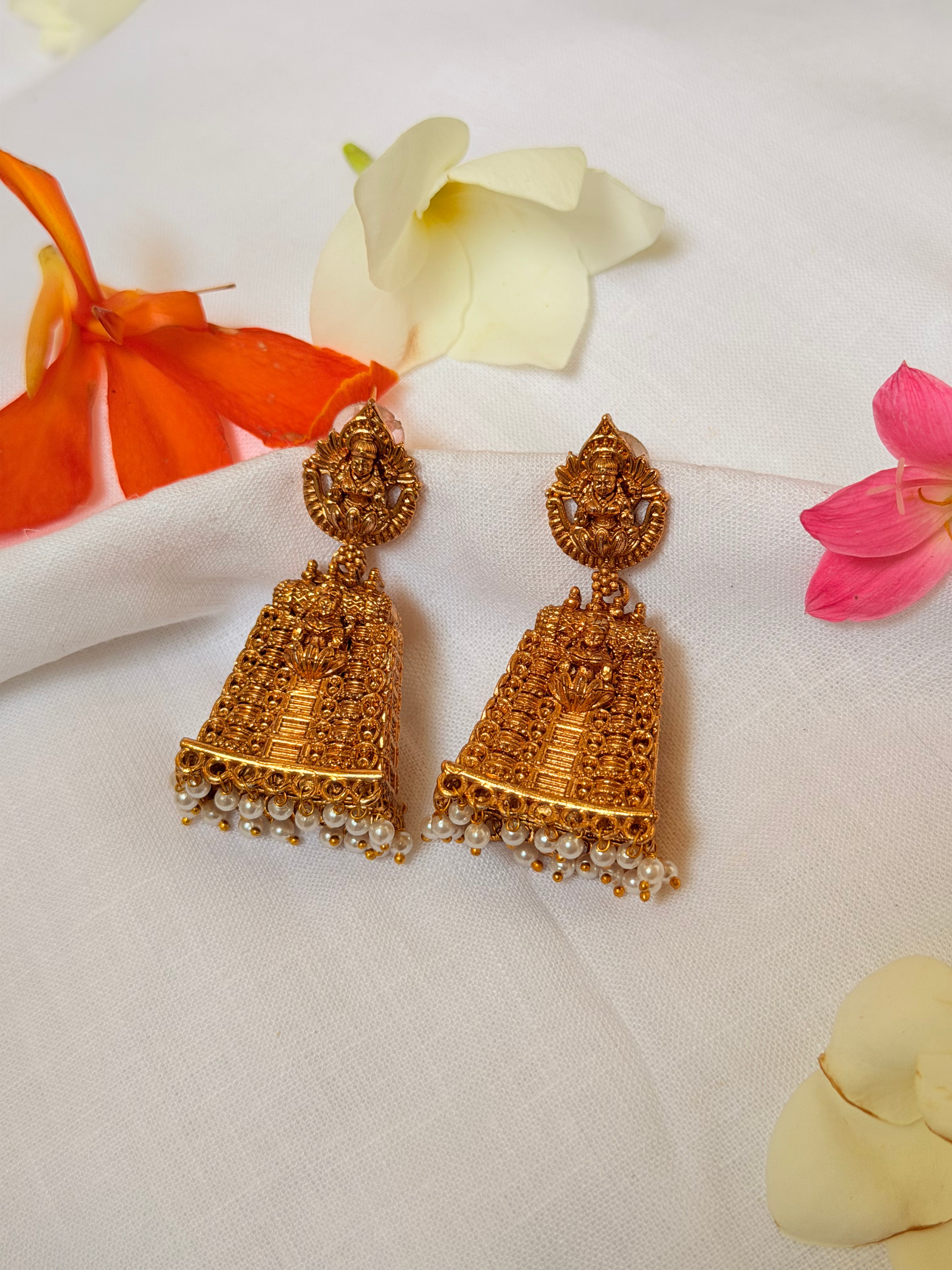 Anvika Grand Temple Gopuram Jhumkas - Anvika Grand Temple Gopuram Jhumkas (1)