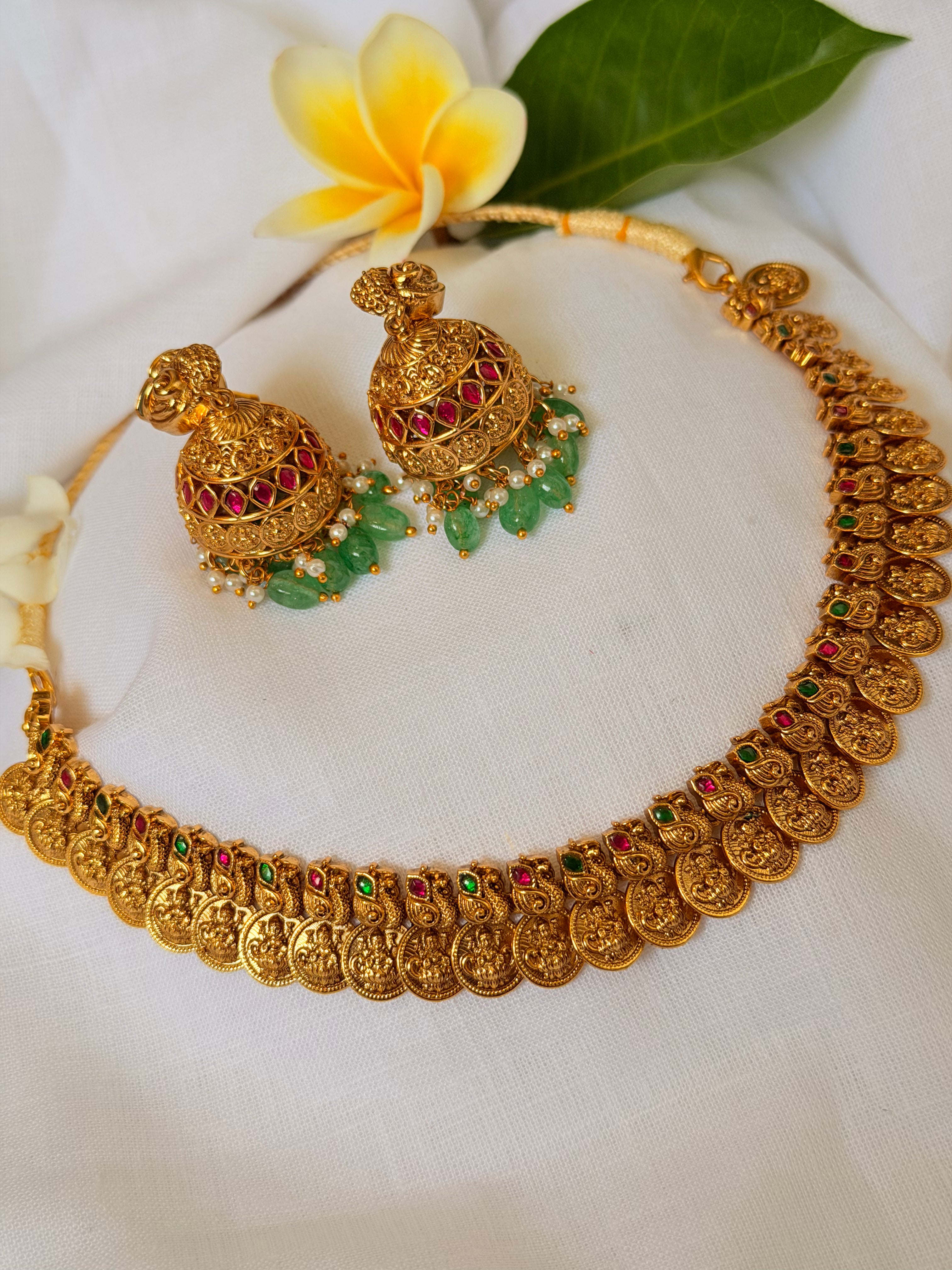 Lakshmipriya Coin Temple Choker Set - Lakshmipriya Coin Temple Choker Set (1)