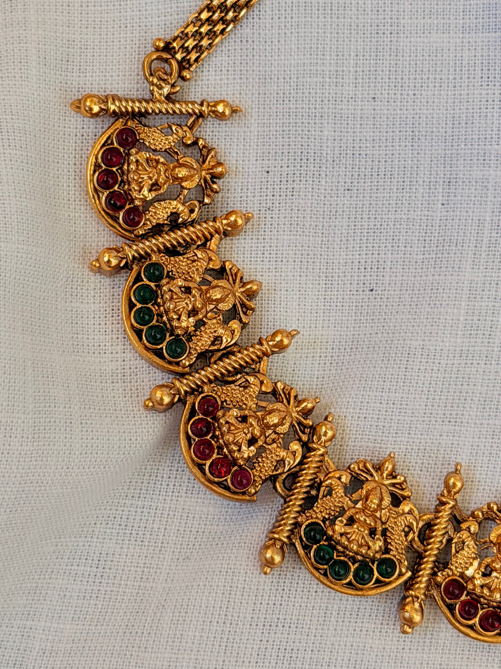 Vaidehi Lakshmi Temple Necklace Set - Vaidehi Lakshmi Temple Necklace Set (3)
