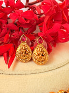 Lakshmi Antique Gold Choker Set - Red (2)