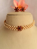 Pushpa Pearl Flower Choker Set - Pushpa Pearl Flower Choker Set (1)
