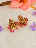 Lakshmi Devi Antique Necklace Set - Red (2)