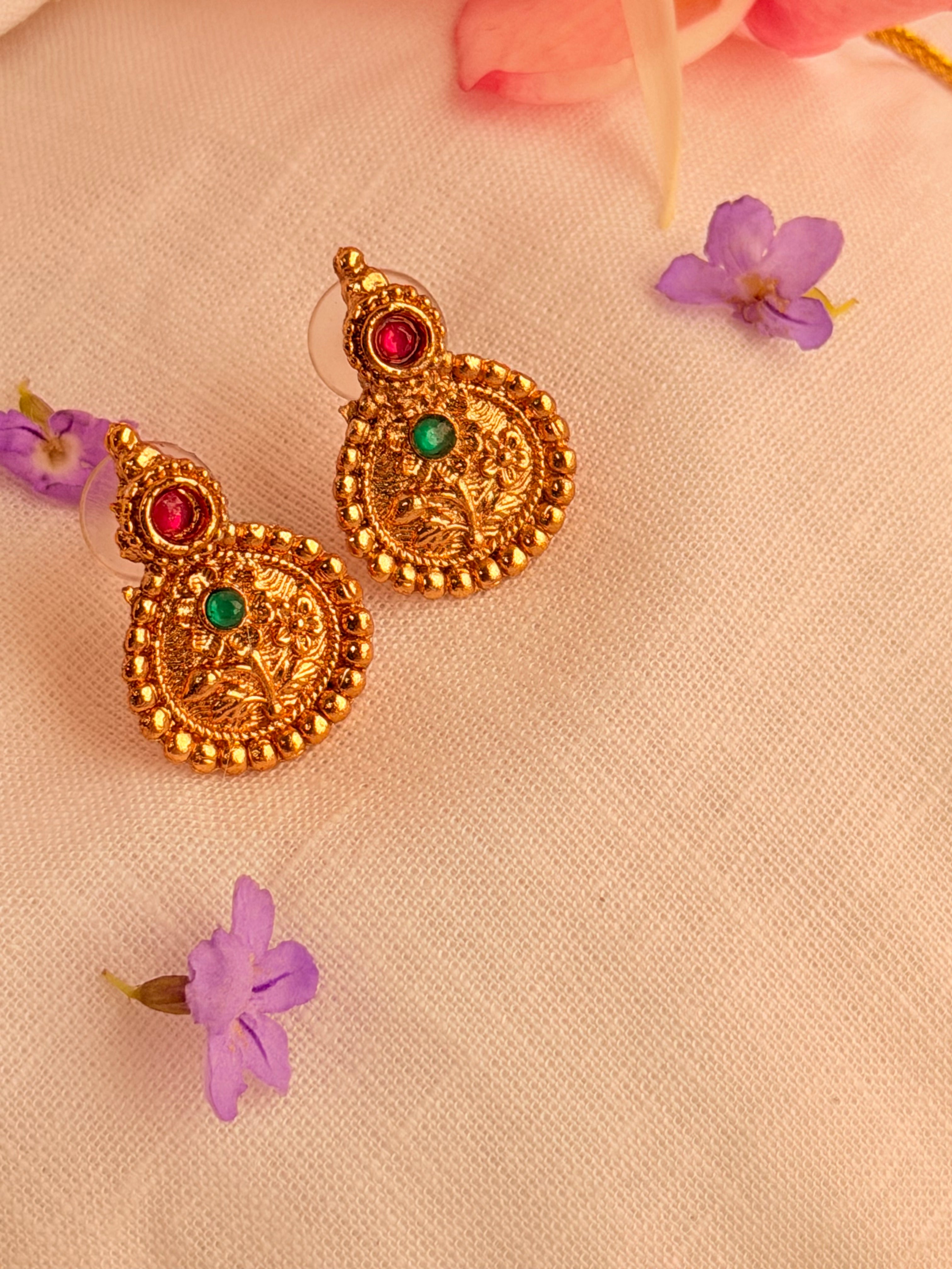 Roshitha Floral Pearl Necklace Set - Roshitha Floral Pearl Necklace Set (3)