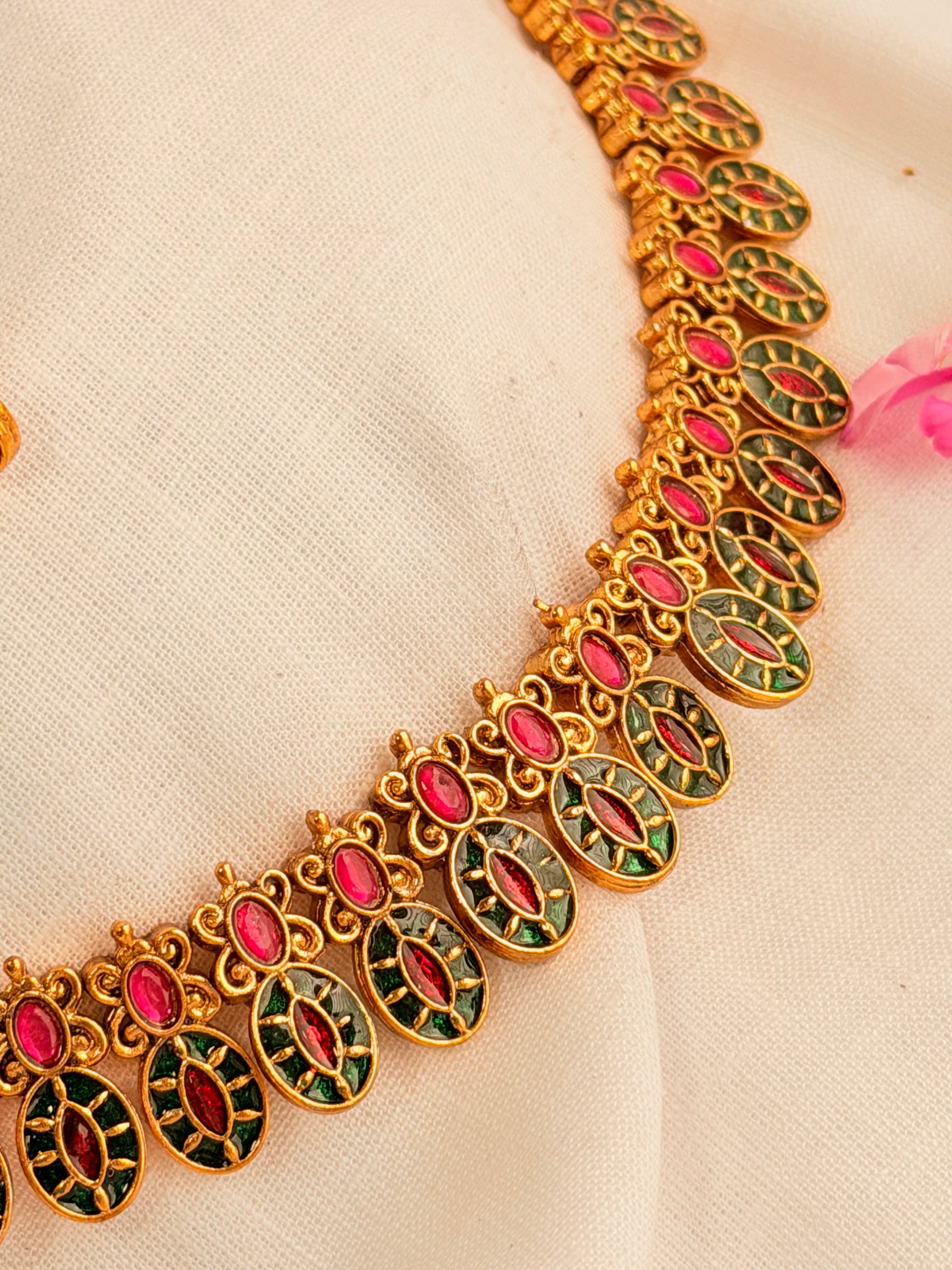 Vaanika Meenakari Necklace Set - Vaanika Meenakari Necklace Set (2)