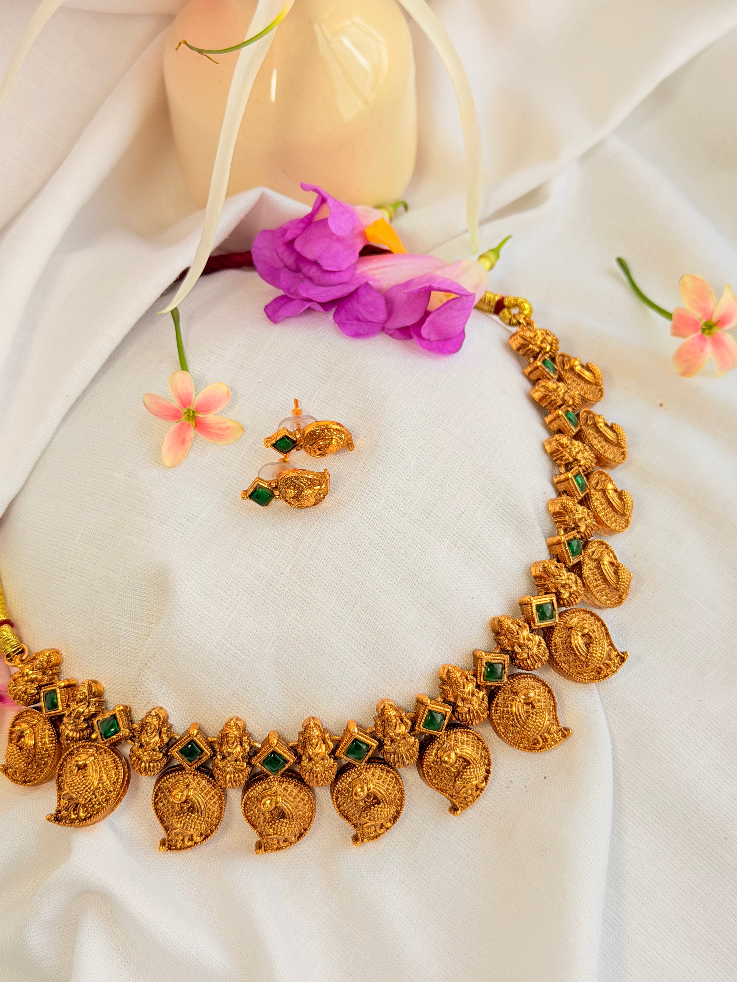 Mayuri Necklace Set - Green (1)