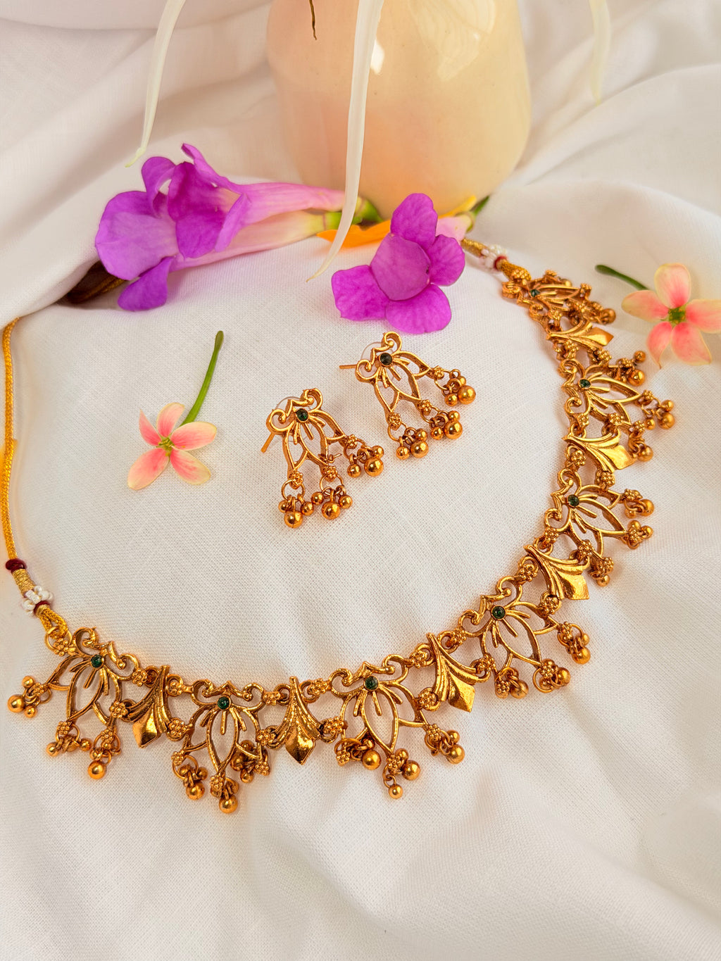 Poongodi Necklace Set - Green (1)