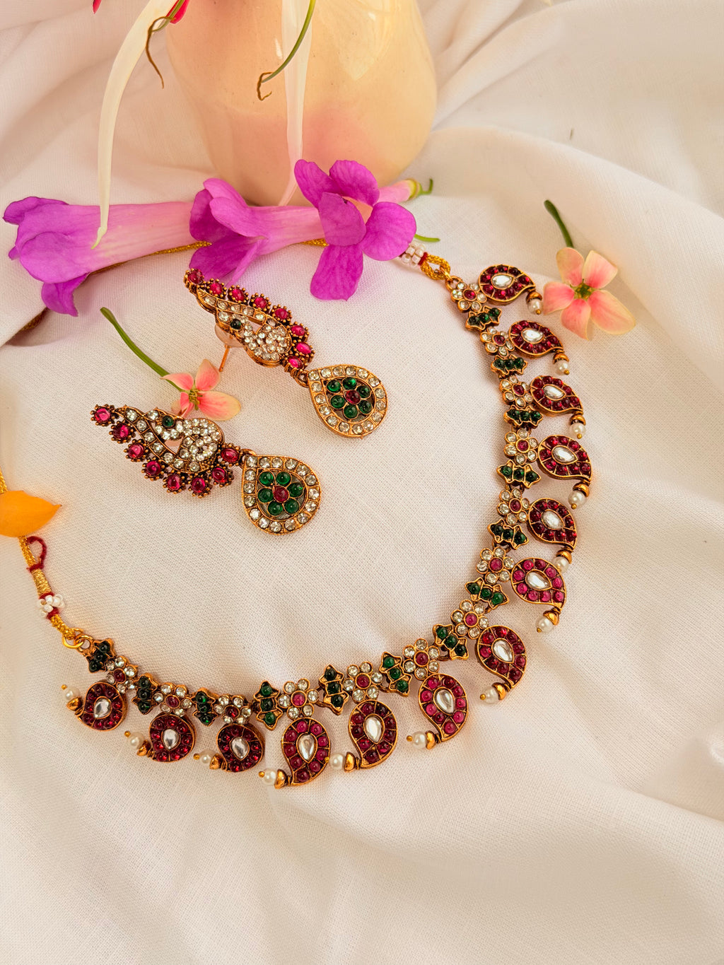 Kanakambari Necklace Set - Kanakambari Necklace Set (1)