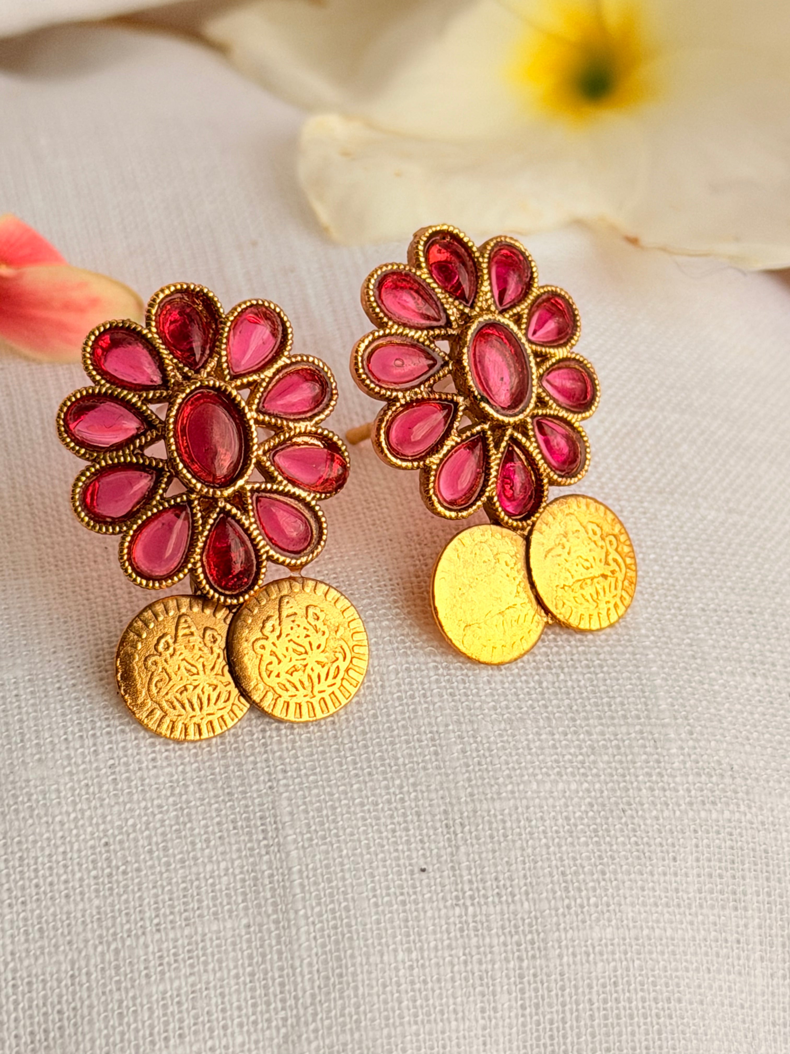 Aathirai Necklace Set - Red (3)