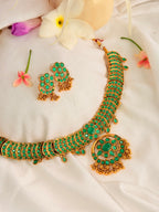Amudhavalli Necklace Set - Green (1)