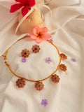 Malarvizhi Floral Kemp Necklace Set | Antique Gold Traditional Jewellery - Malarvizhi Floral Kemp Necklace Set | Antique Gold Traditional Jewellery (1)